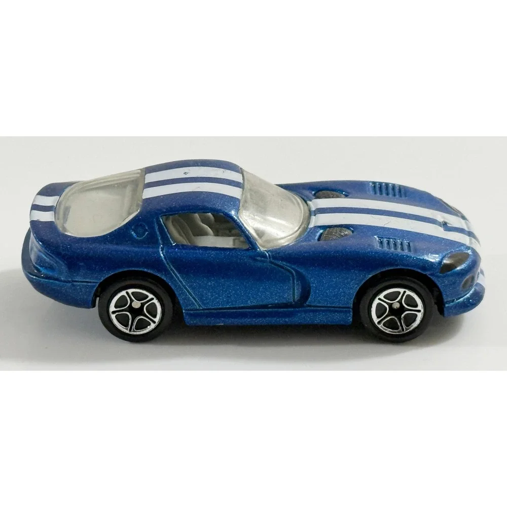 Matchbox Dodge Viper GTS Kids 1:64 Blue White Racing Stripes Diecast Car 1996